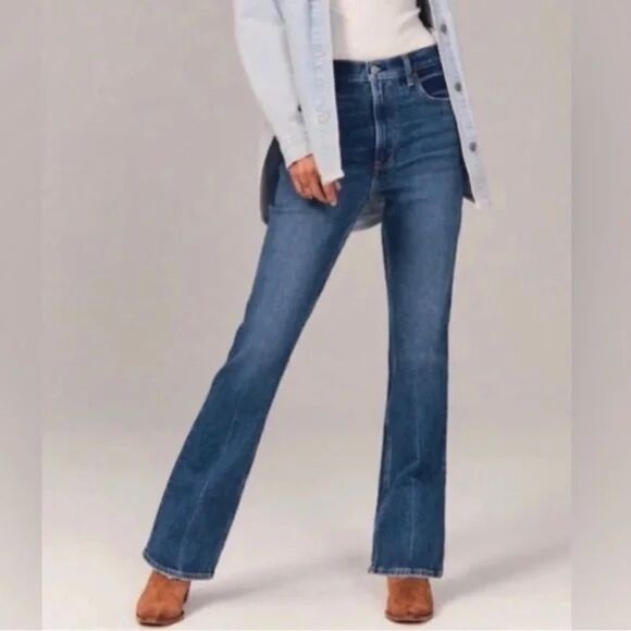 Abercrombie The 70s Vintage Flare Ultra High Rise Long - Picture 1 of 10